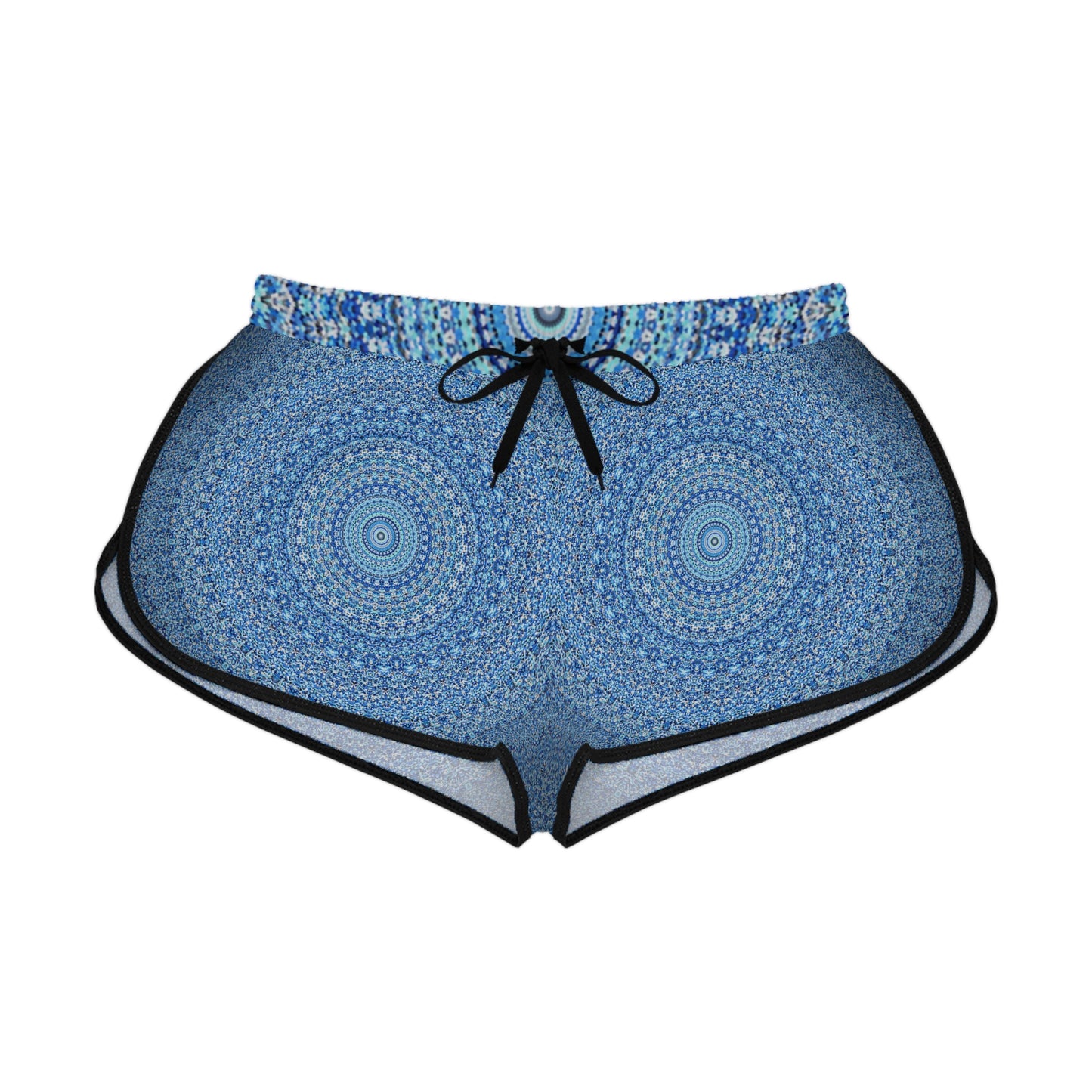 Blue Mandala - Pantalones cortos relajados para mujer Inovax