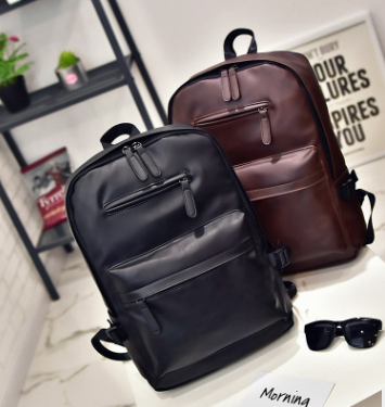 Bolso de hombro de PU para hombre, bolso de estudiante, bolso de ordenador para hombre, marea