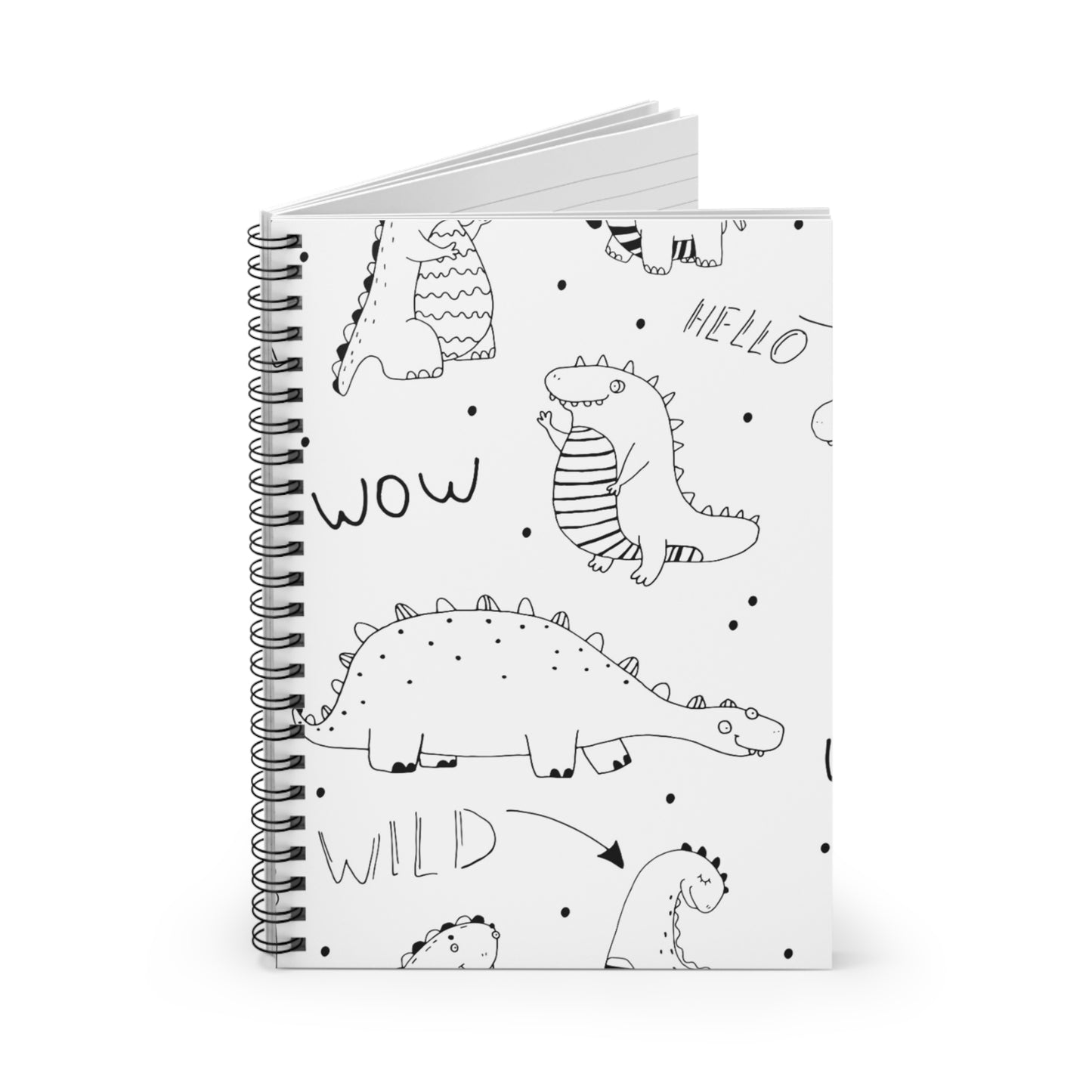 Doodle Dinosours - Inovax Spiral Notebook (Ruled Line)