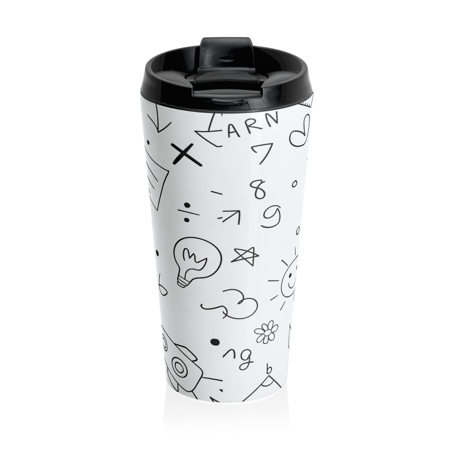 Doodle - Tasse de voyage en acier inoxydable Inovax