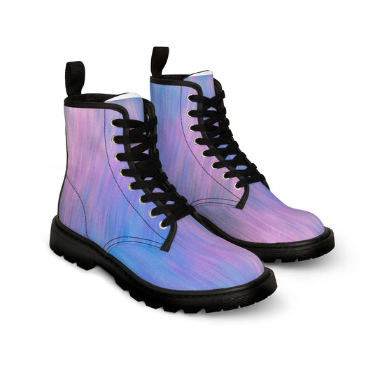 Blue & Purple Metalic - Inovax Men's Canvas Boots