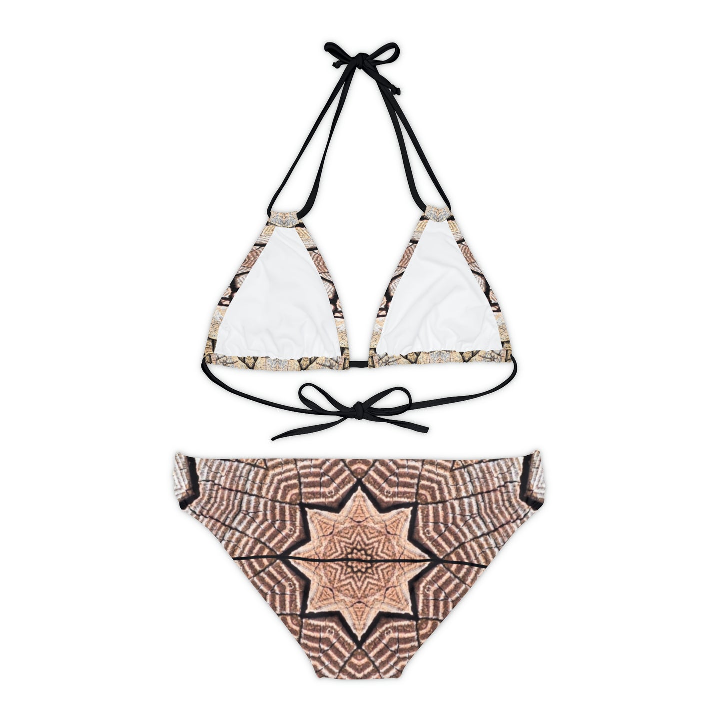 Mandala Marron - Ensemble de bikini à bretelles Inovax