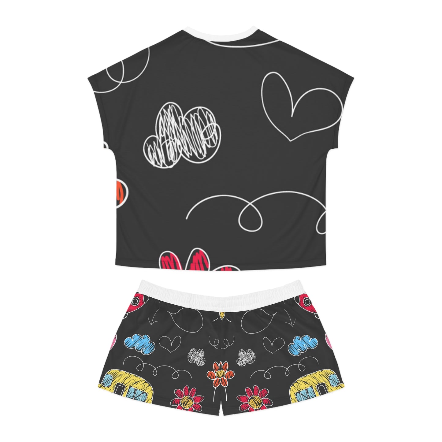 Aire de jeux pour enfants Doodle - Ensemble pyjama court Inovax pour femmes