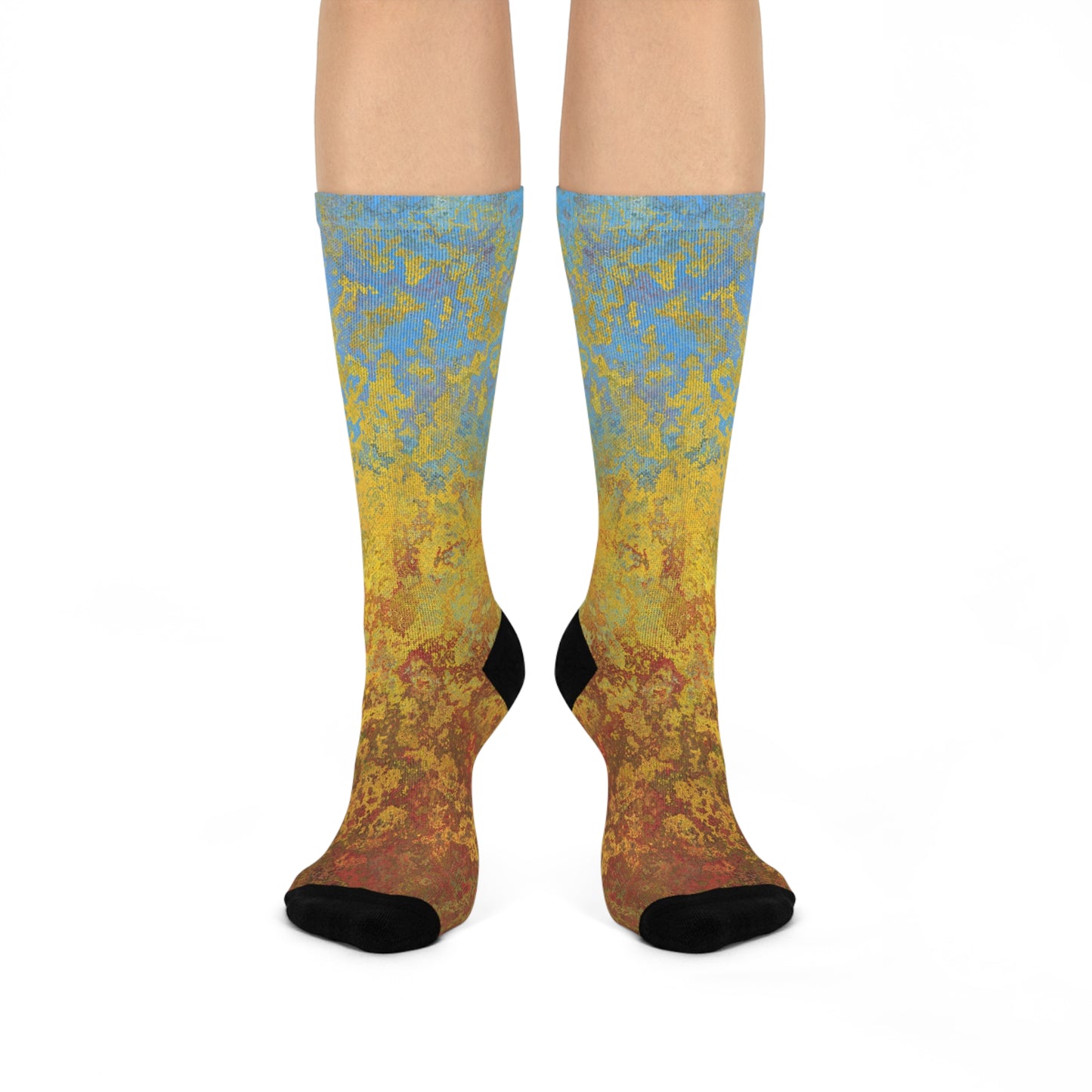 Gold and blue spots - Inovax Cushioned Crew Socks