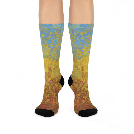 Gold and blue spots - Inovax Cushioned Crew Socks