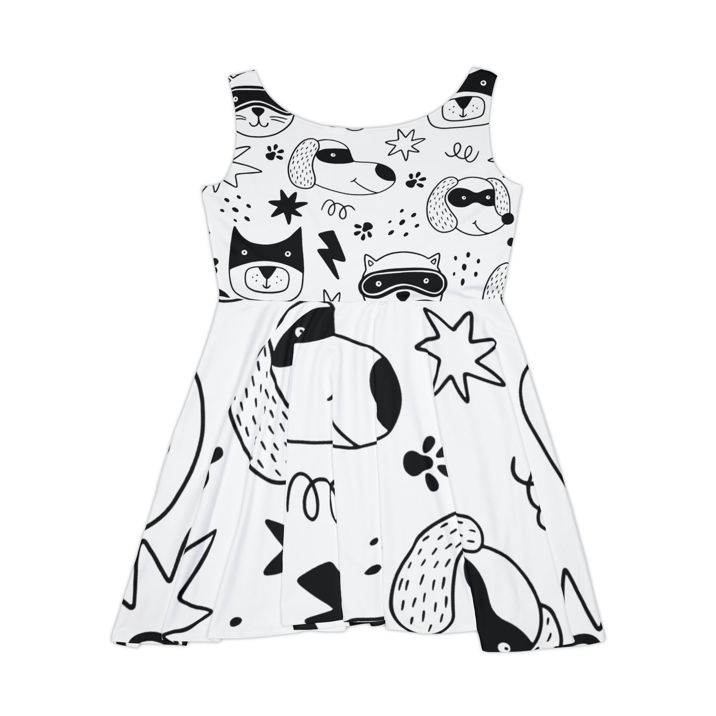 Doodle Dogs &amp; Cats - Vestido skater para mujer Inovax