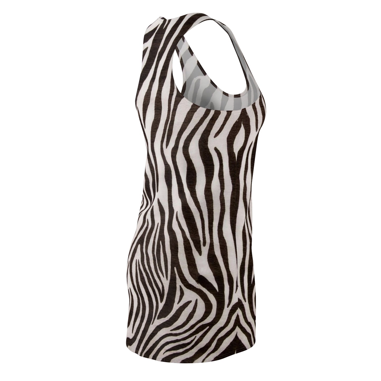 Zebra - Vestido con espalda cruzada cortado y cosido para mujer Inovax