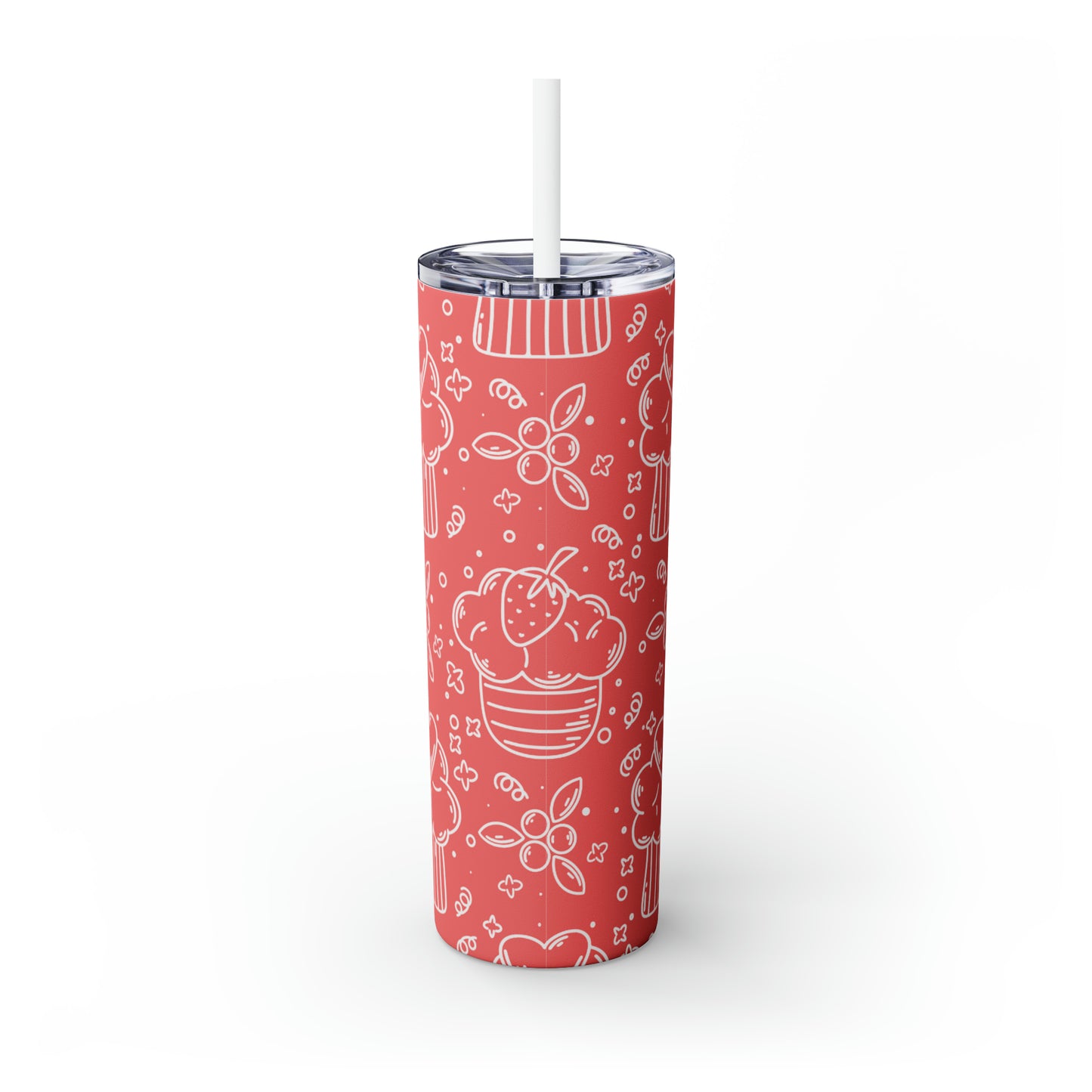 Doodle Pancake - Inovax Maars® Skinny Tumbler avec paille 20oz