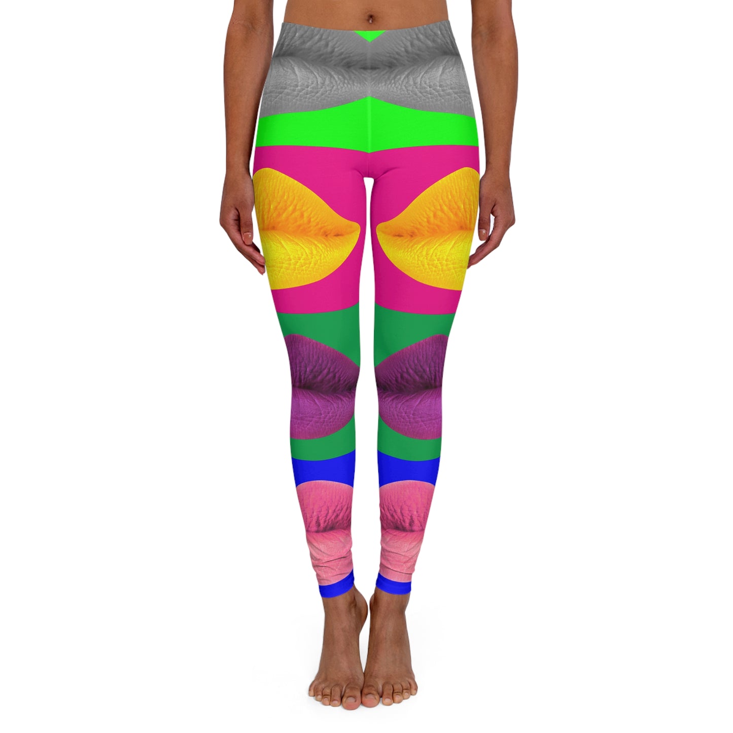 Pop Mouth - Leggings de spandex para mujer Inovax