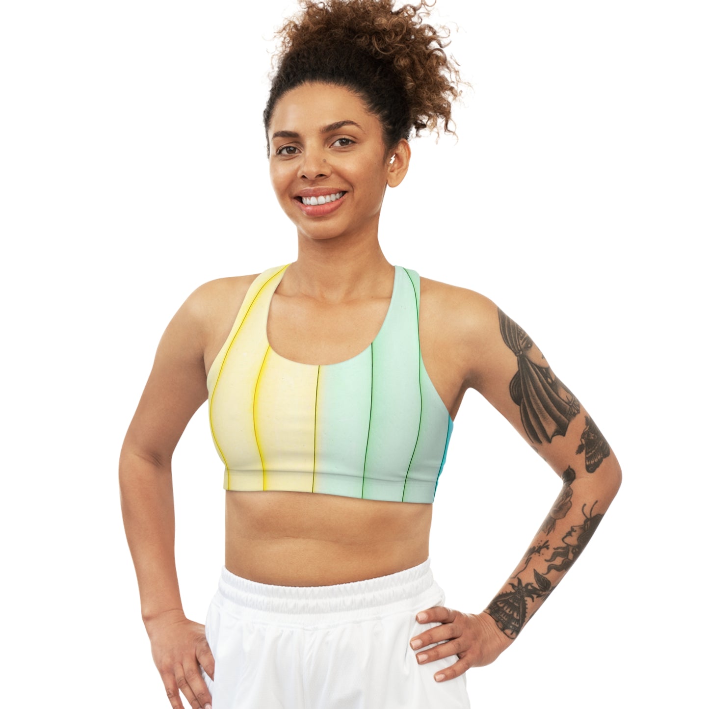 Arc-en-ciel - Soutien-gorge de sport sans couture Inovax