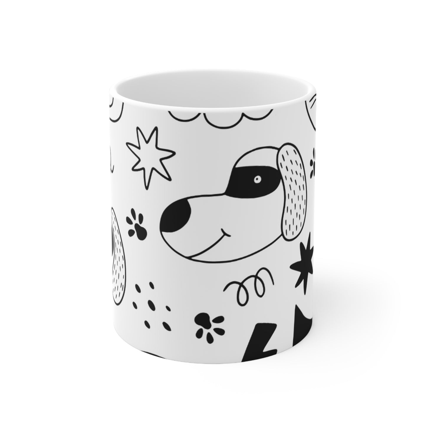 Doodle Chiens et Chats - Tasse en céramique Inovax 11oz