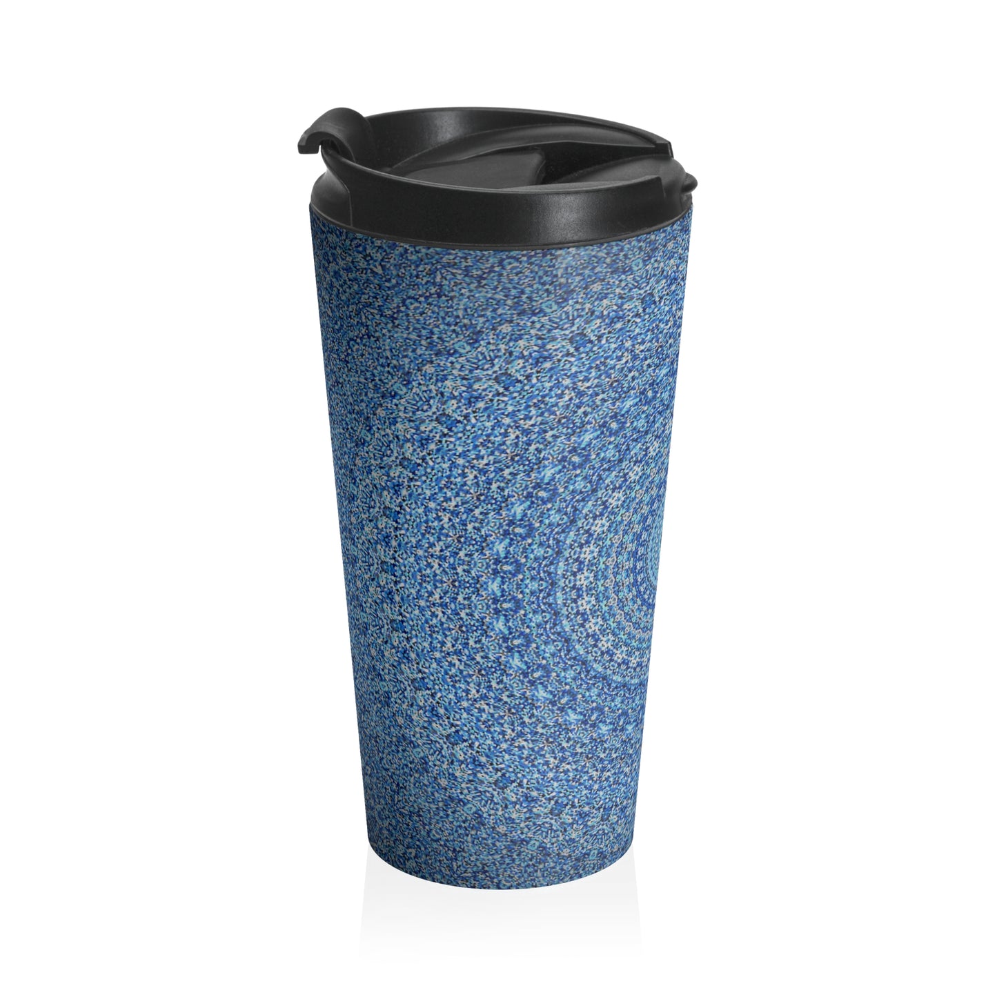 Mandala Bleu - Tasse de voyage en acier inoxydable Inovax