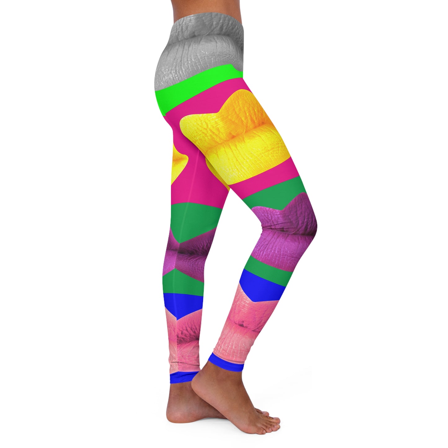 Pop Mouth - Leggings de spandex para mujer Inovax