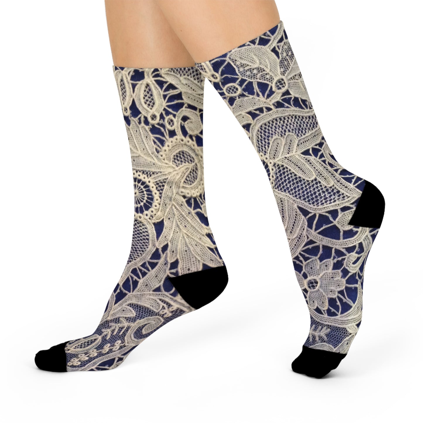 Golden and Blue - Inovax Cushioned Crew Socks