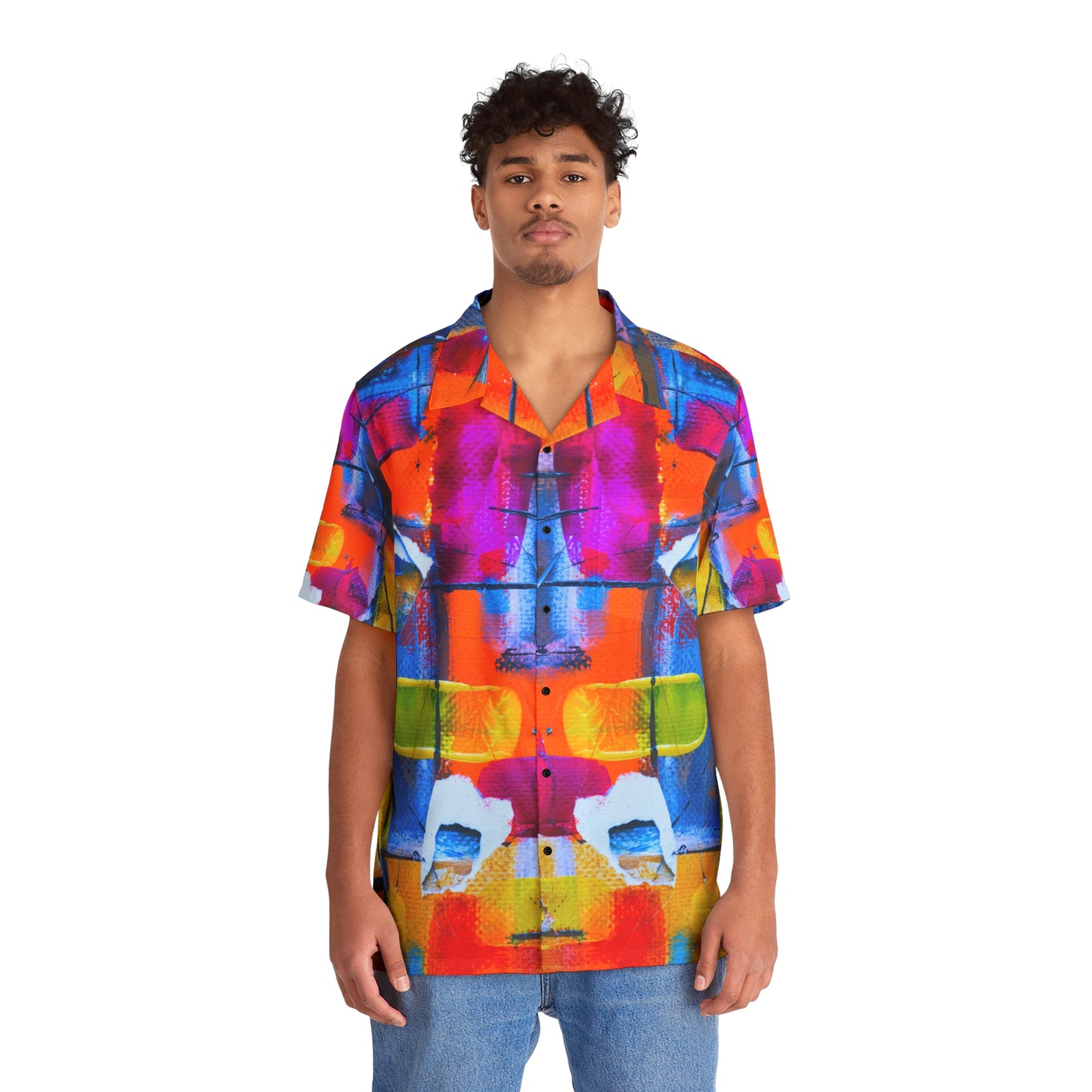 Square Colors - Chemise hawaïenne pour hommes Inovax