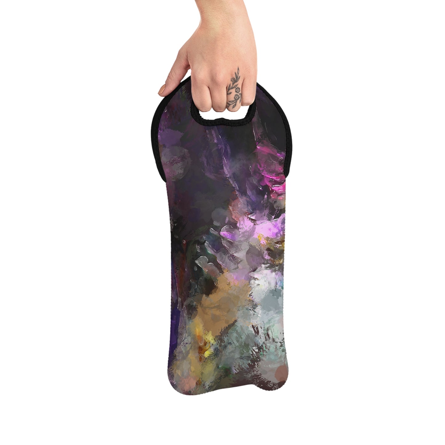 Purple Painting - Inovax Wine Tote Bag