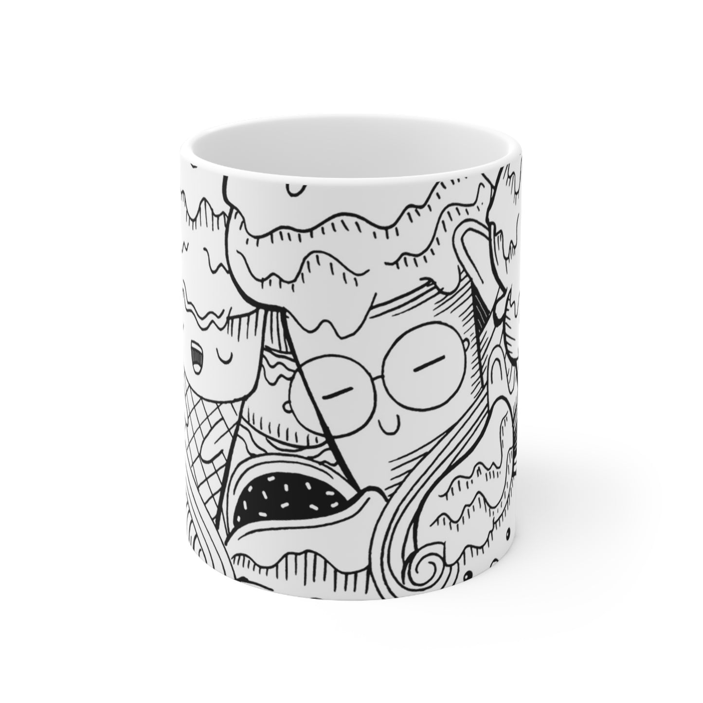 Glace Doodle - Tasse en céramique Inovax 11oz