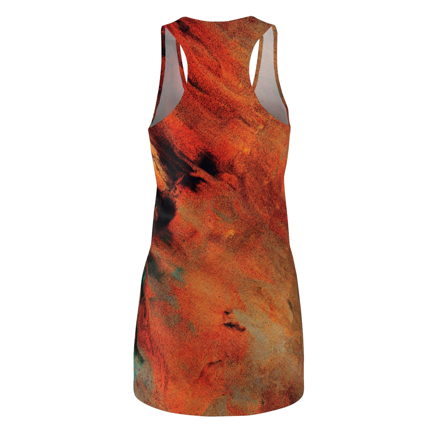 Orange flush - Inovax Women's Cut & Sew Racerback Dress