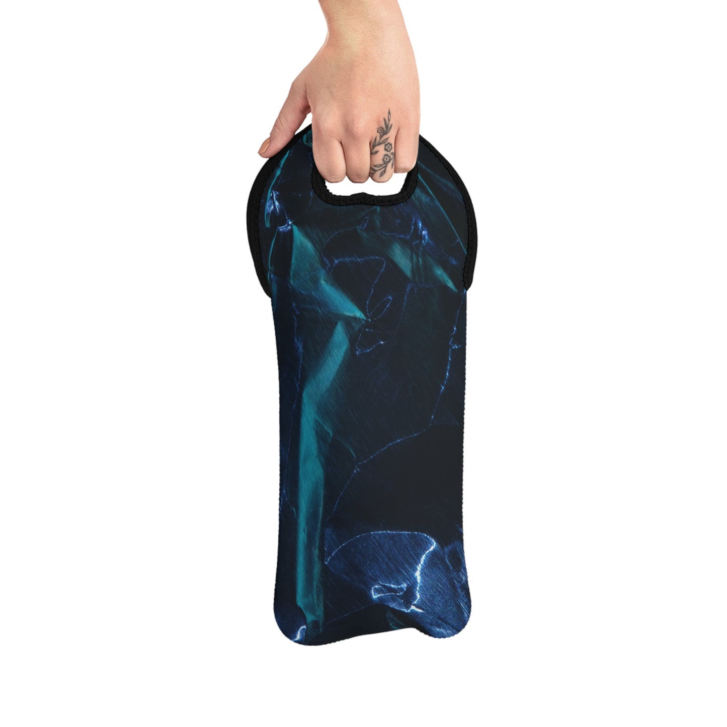 Blue Metalic - Inovax Wine Tote Bag