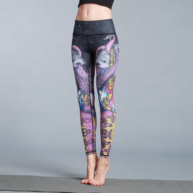 Leggings imprimés de yoga pour sports de plein air pour femmes