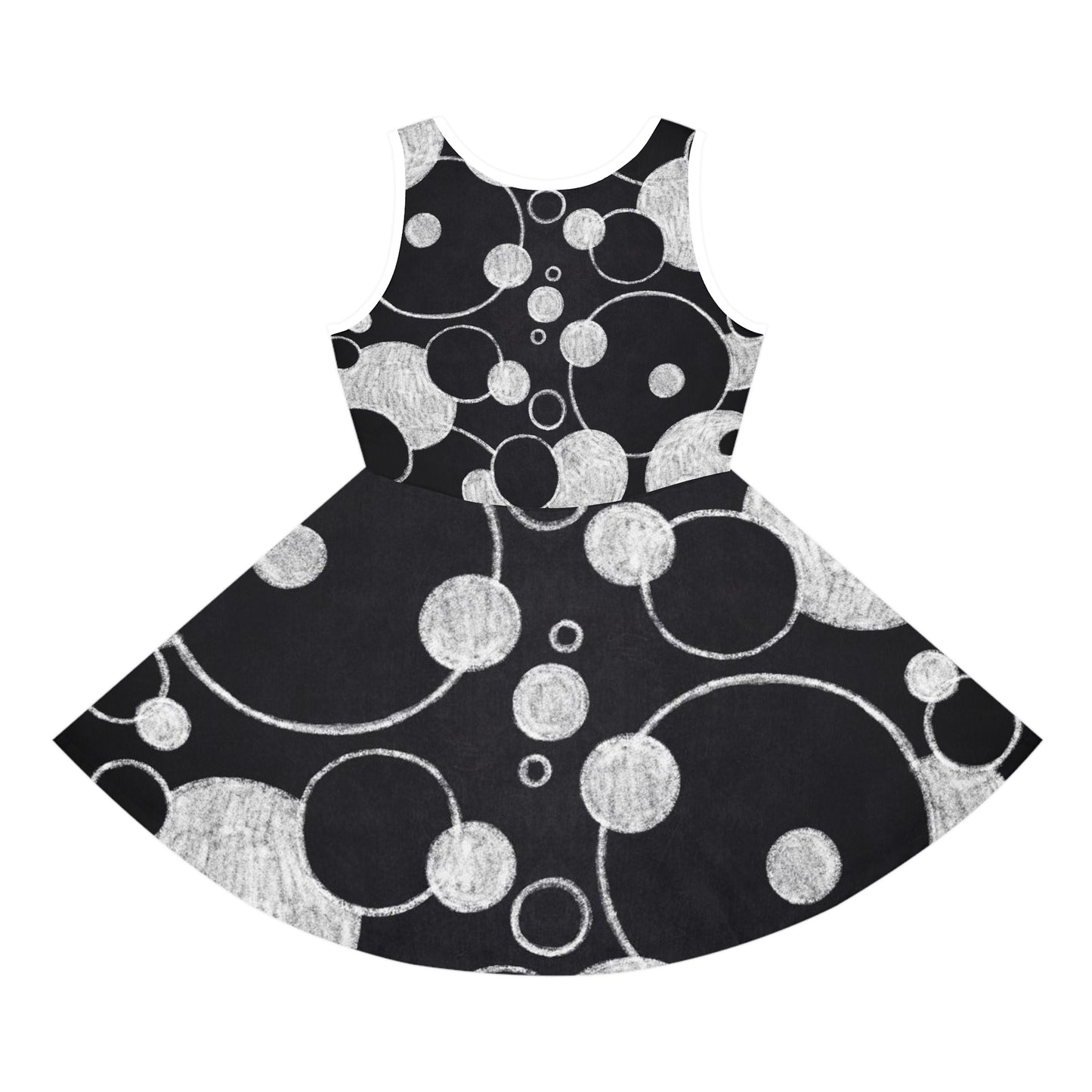 Black Dots - Inovax Girl's Sleeveless Sundress