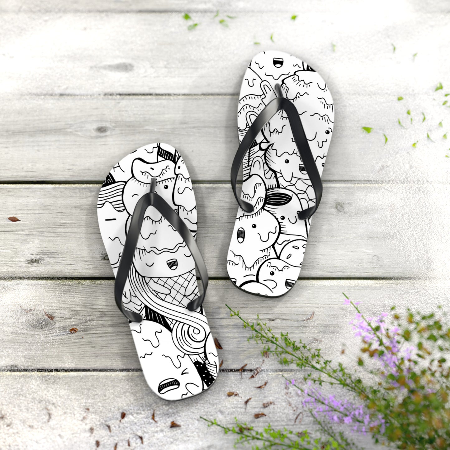 Doodle Icecream - Inovax Flip Flops