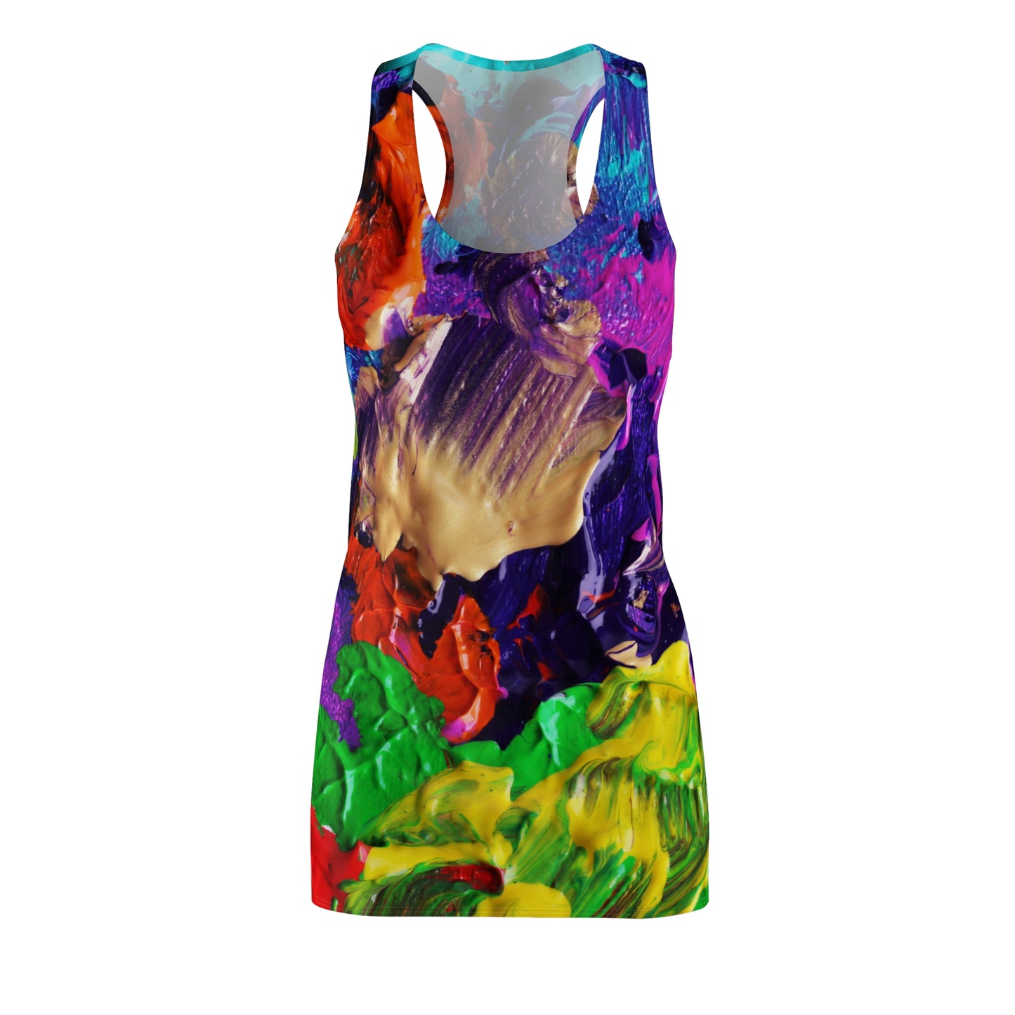 Color Paintings - Inovax Women's Cut & Sew Racerback Dress