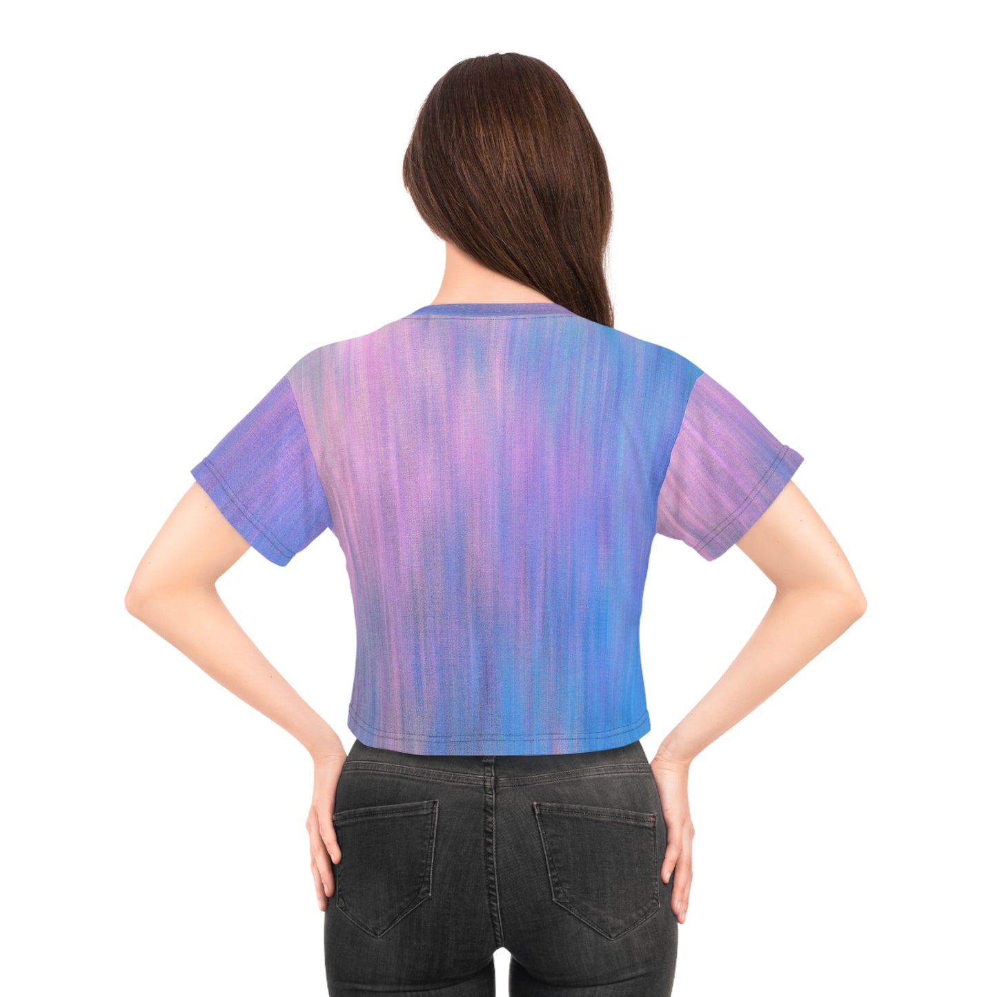 Blue & Purple Metalic - Inovax Crop Tee