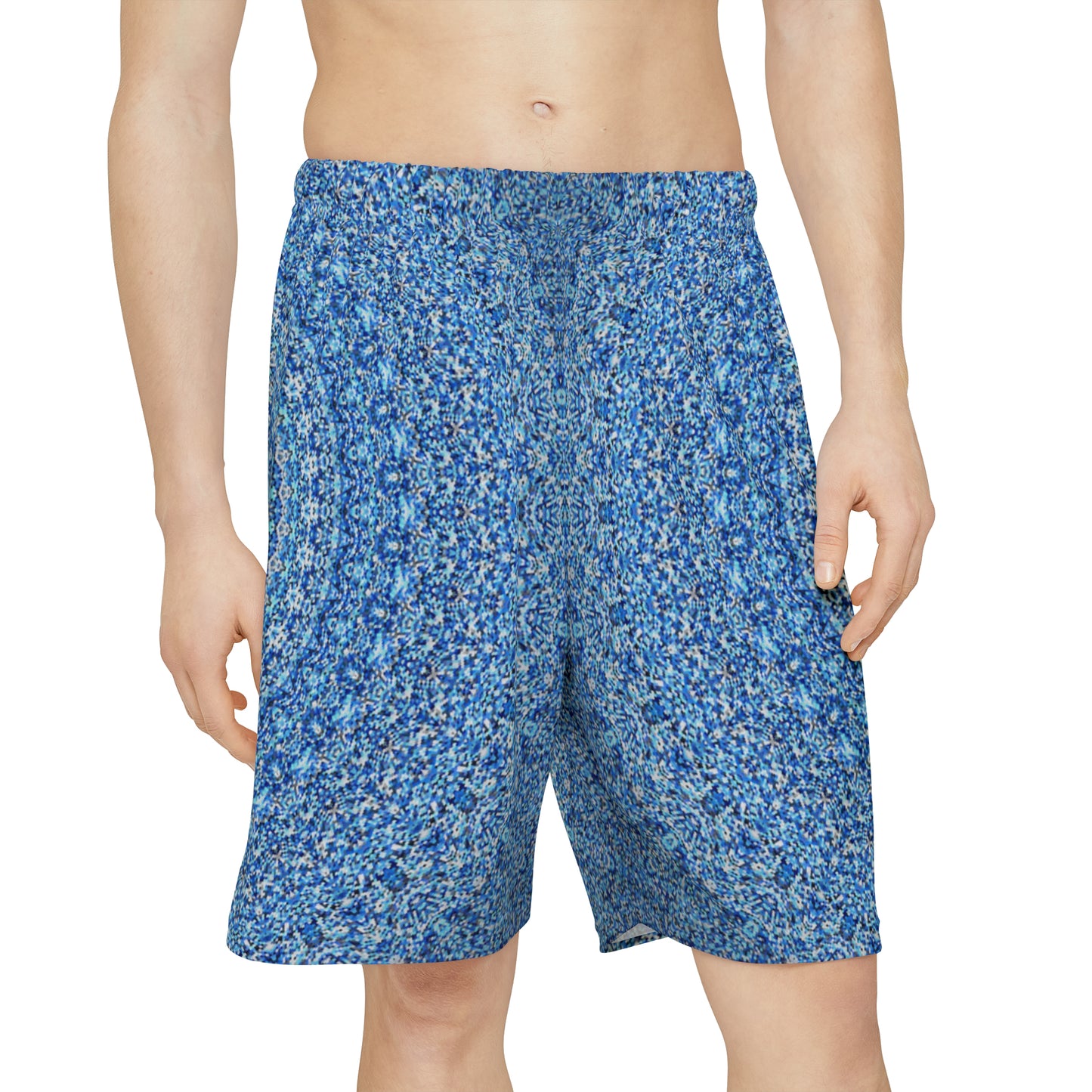 Mandala bleu - Short de sport Inovax pour hommes