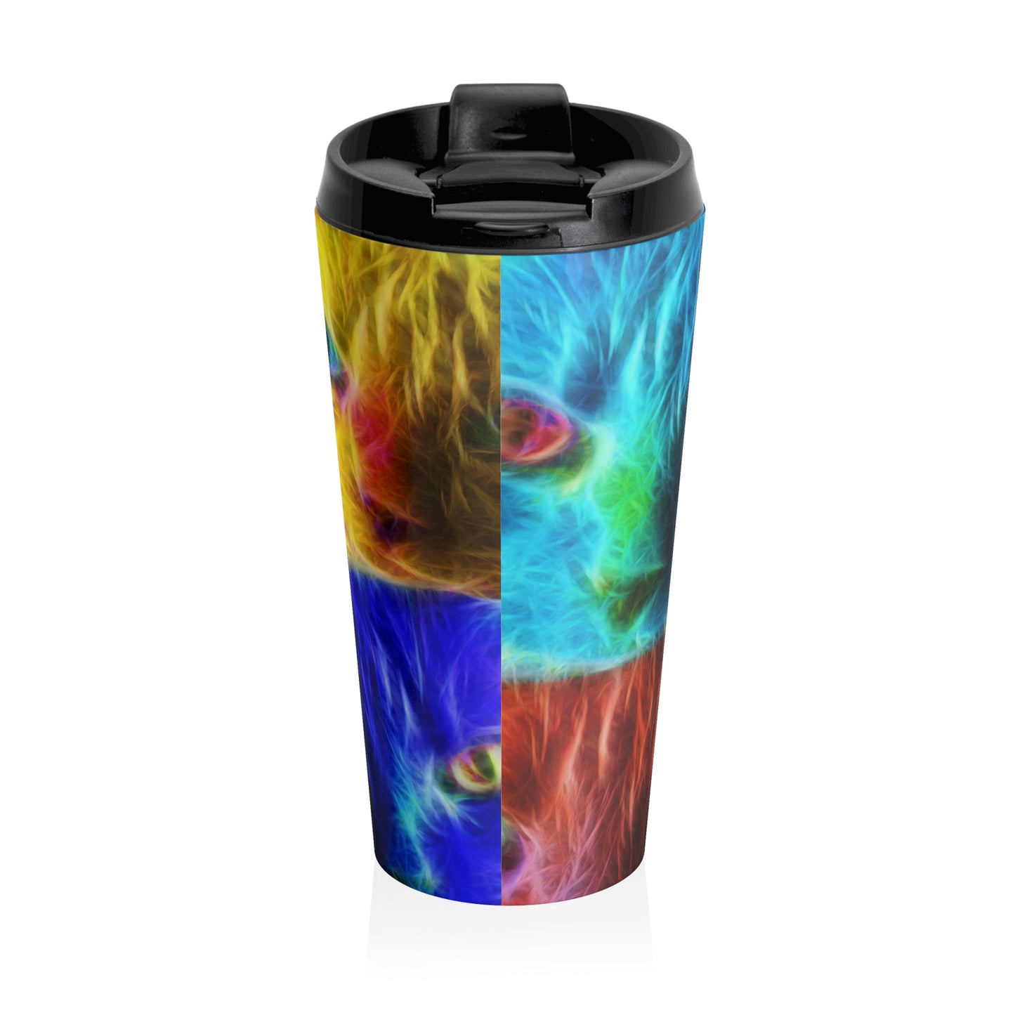 Pop Cats - Tasse de voyage en acier inoxydable Inovax