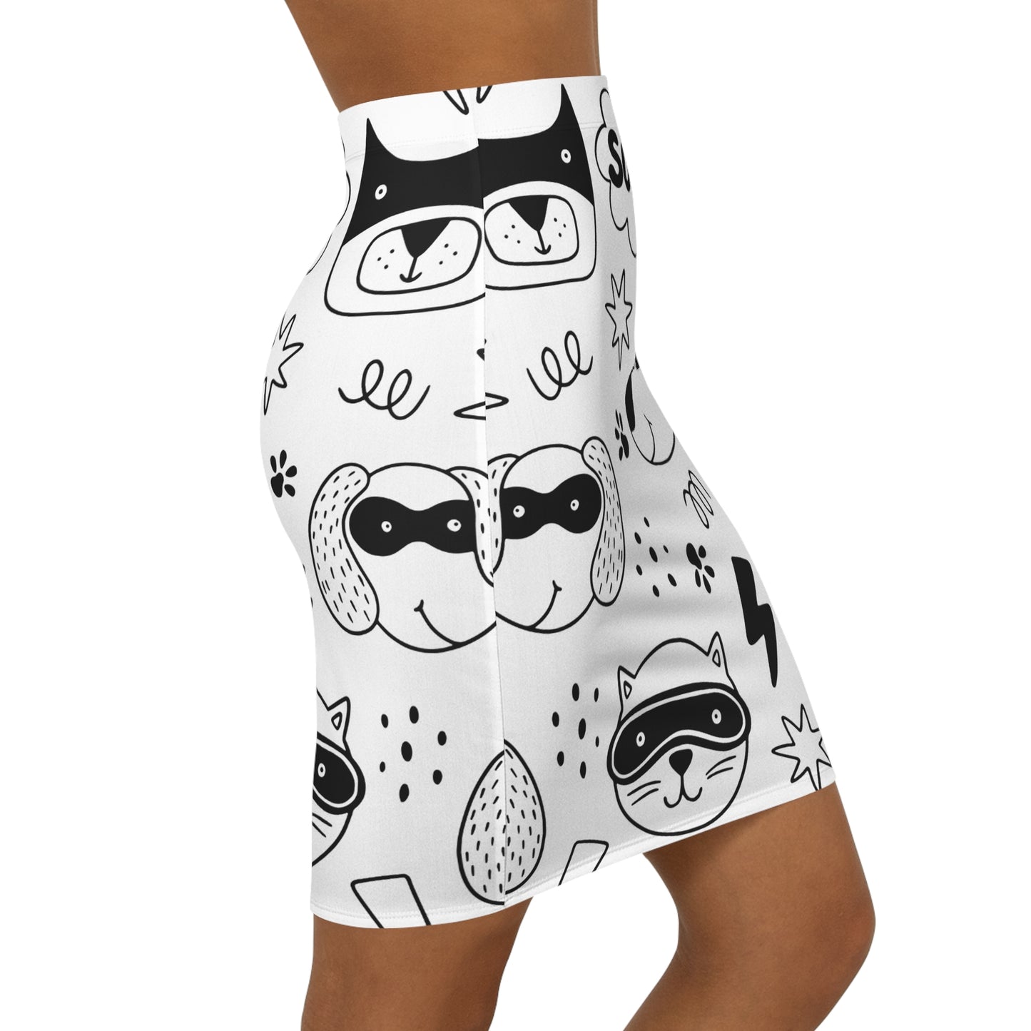 Chiens et chats Doodle - Mini-jupe Inovax pour femmes