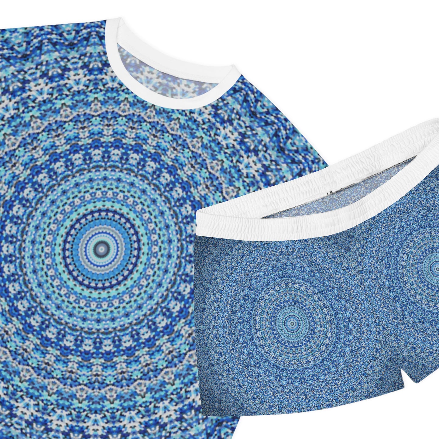 Blue Mandala - Conjunto de pijama corto para mujer Inovax