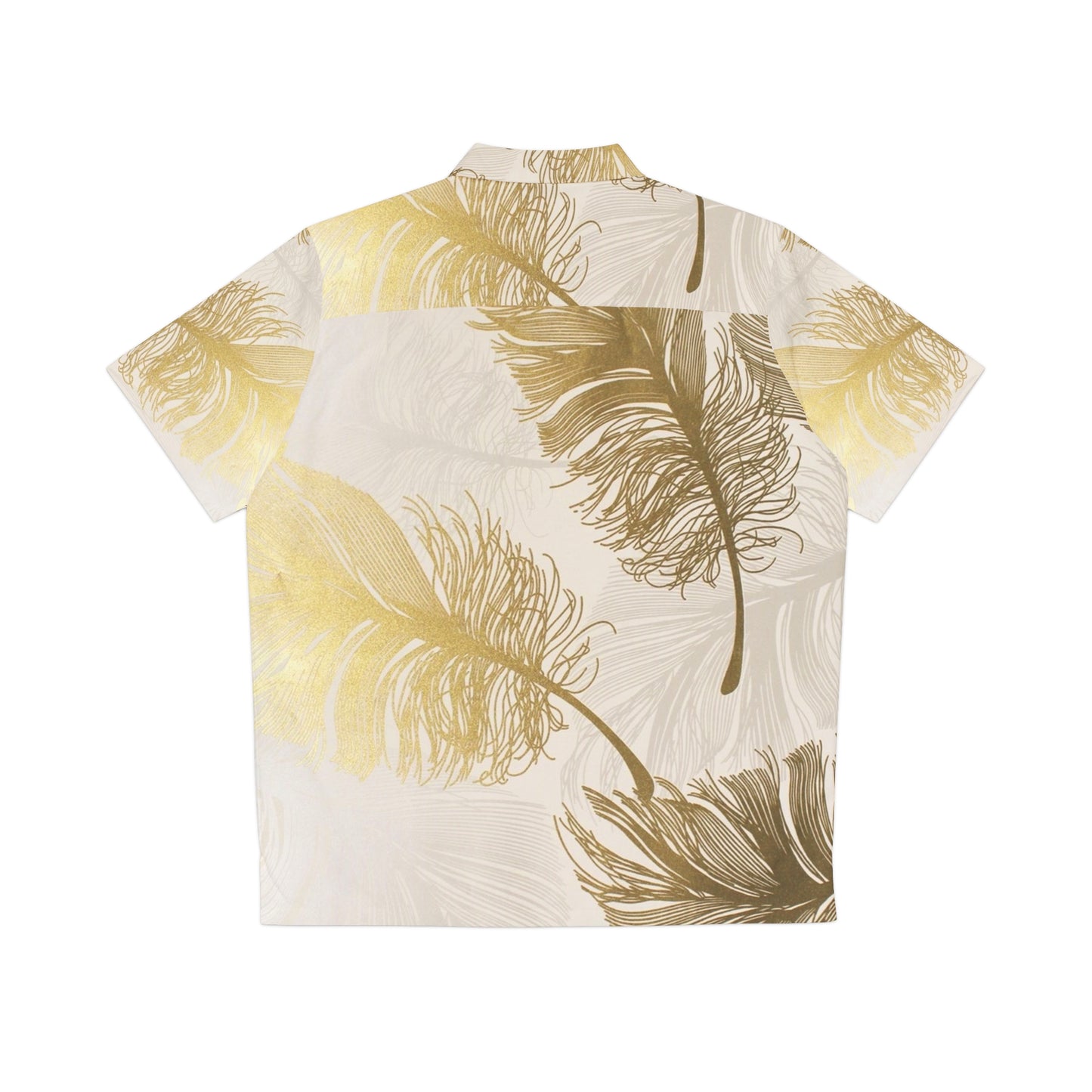 Plumas Doradas - Camisa hawaiana para hombre Inovax