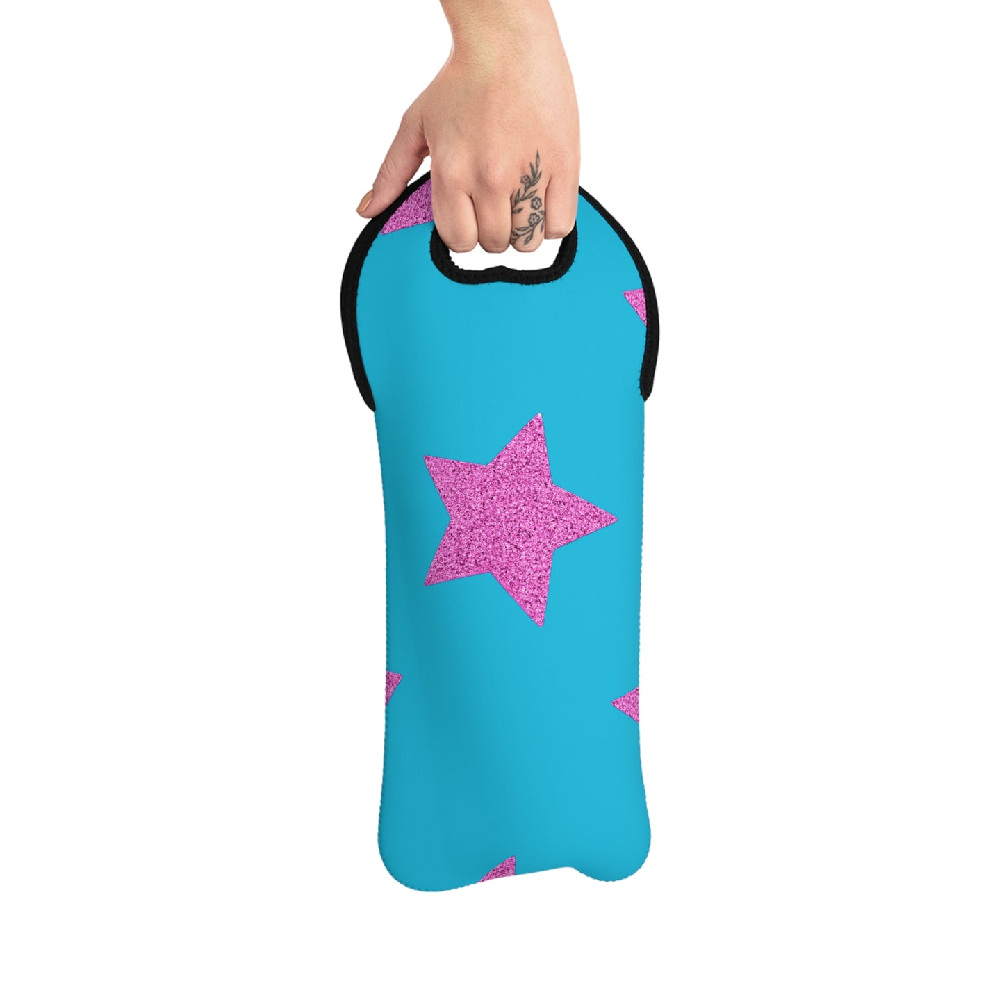 Pink Stars - Inovax Wine Tote Bag