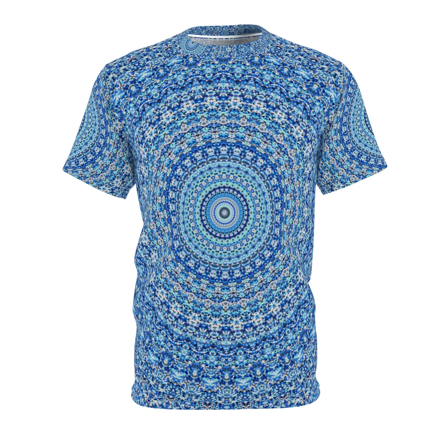 Mandala Azul - Camiseta Inovax Unisex Cortada y Cosida