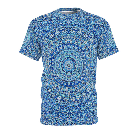 Mandala bleu - Inovax Unisex Cut &amp;Sew Tee