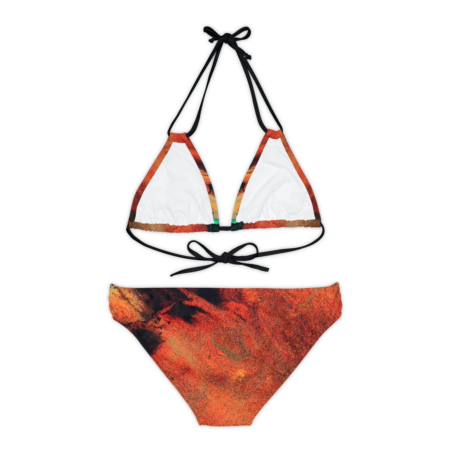 Orange fluo - Ensemble de bikini à bretelles Inovax