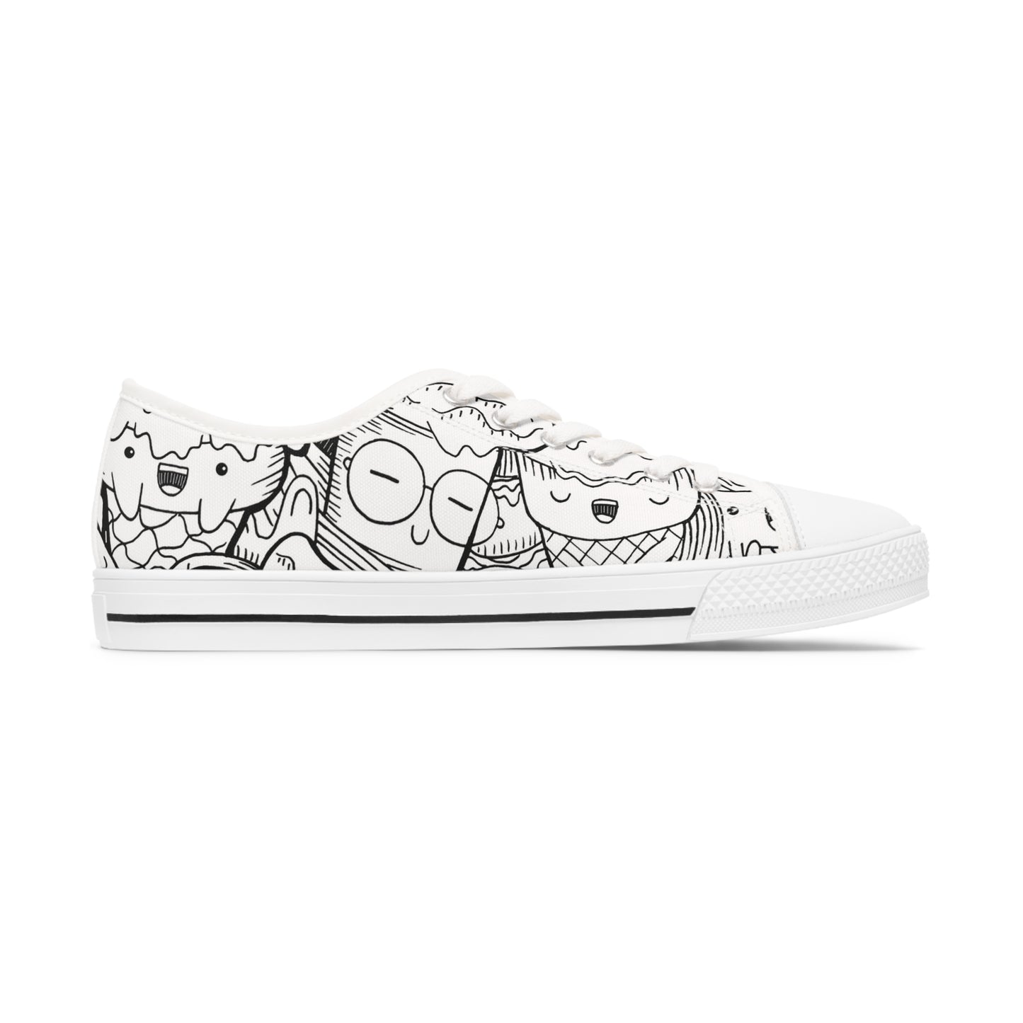 Doodle Icecream - Inovax Woman's Low Top Sneakers