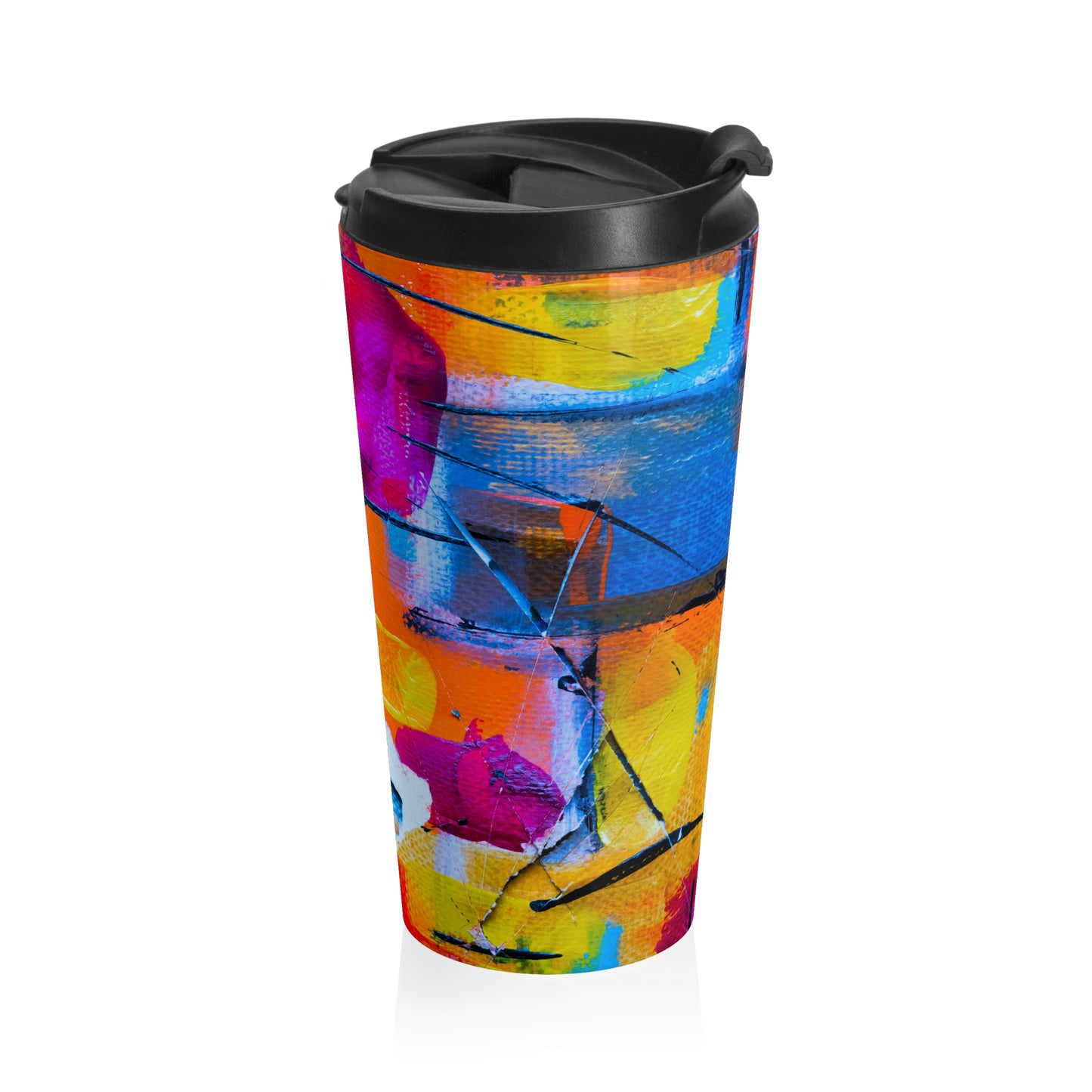 Couleurs carrées - Tasse de voyage en acier inoxydable Inovax