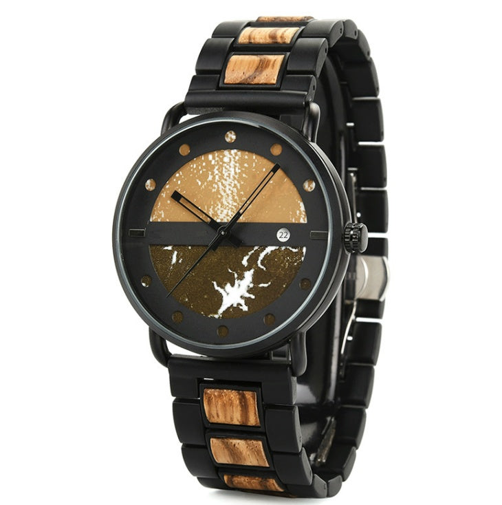 Montre personnalisée en bois simple pour hommes