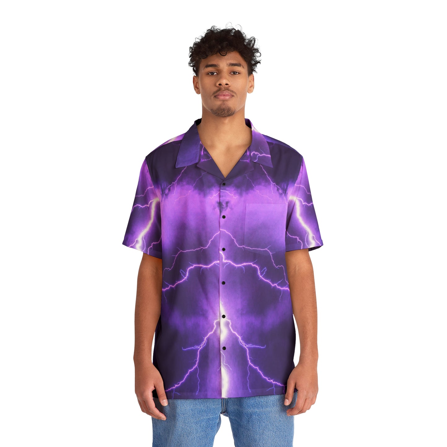 Electric Thunder - Camisa hawaiana para hombre Inovax