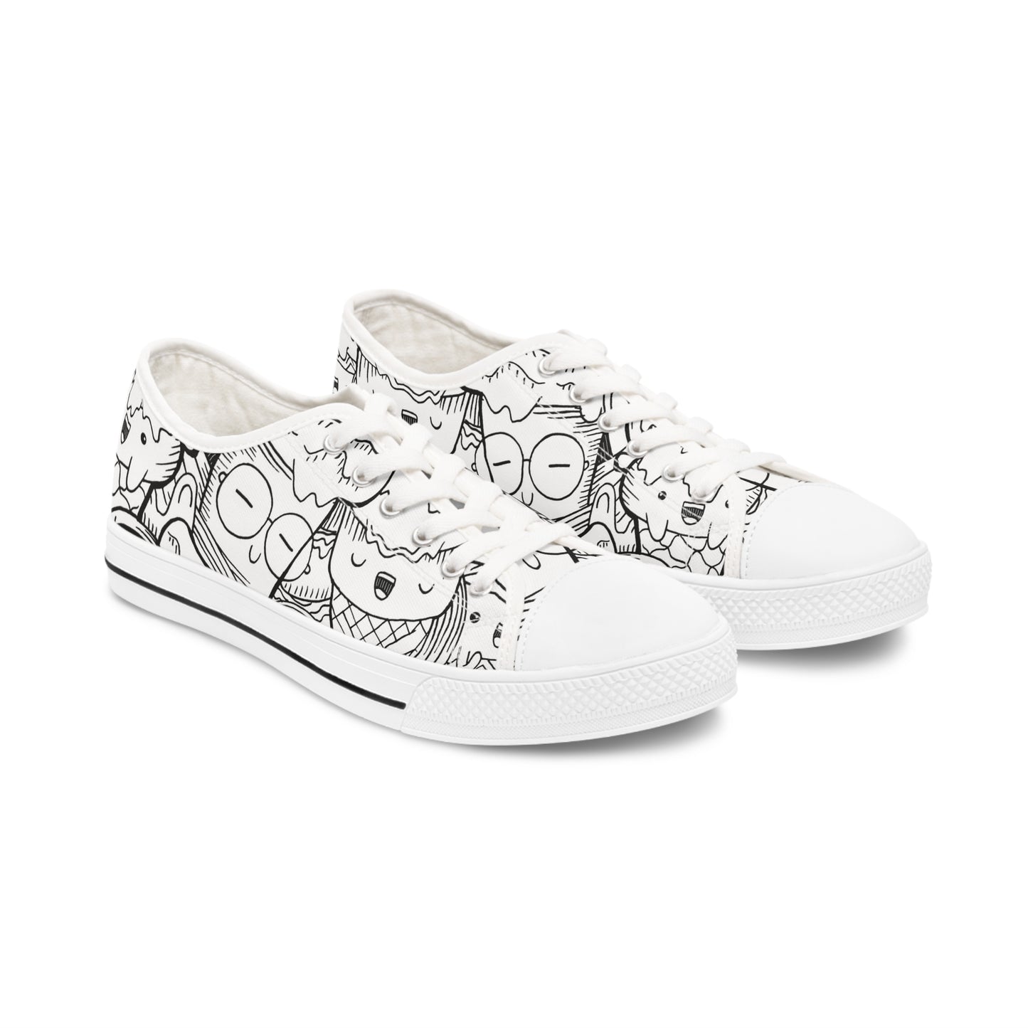 Doodle Icecream - Inovax Woman's Low Top Sneakers