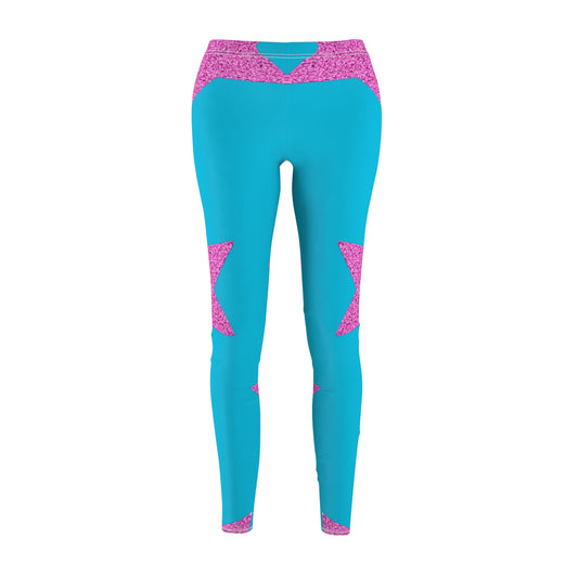 Pink Stars - Inovax Women's cut & sew Casual Leggings