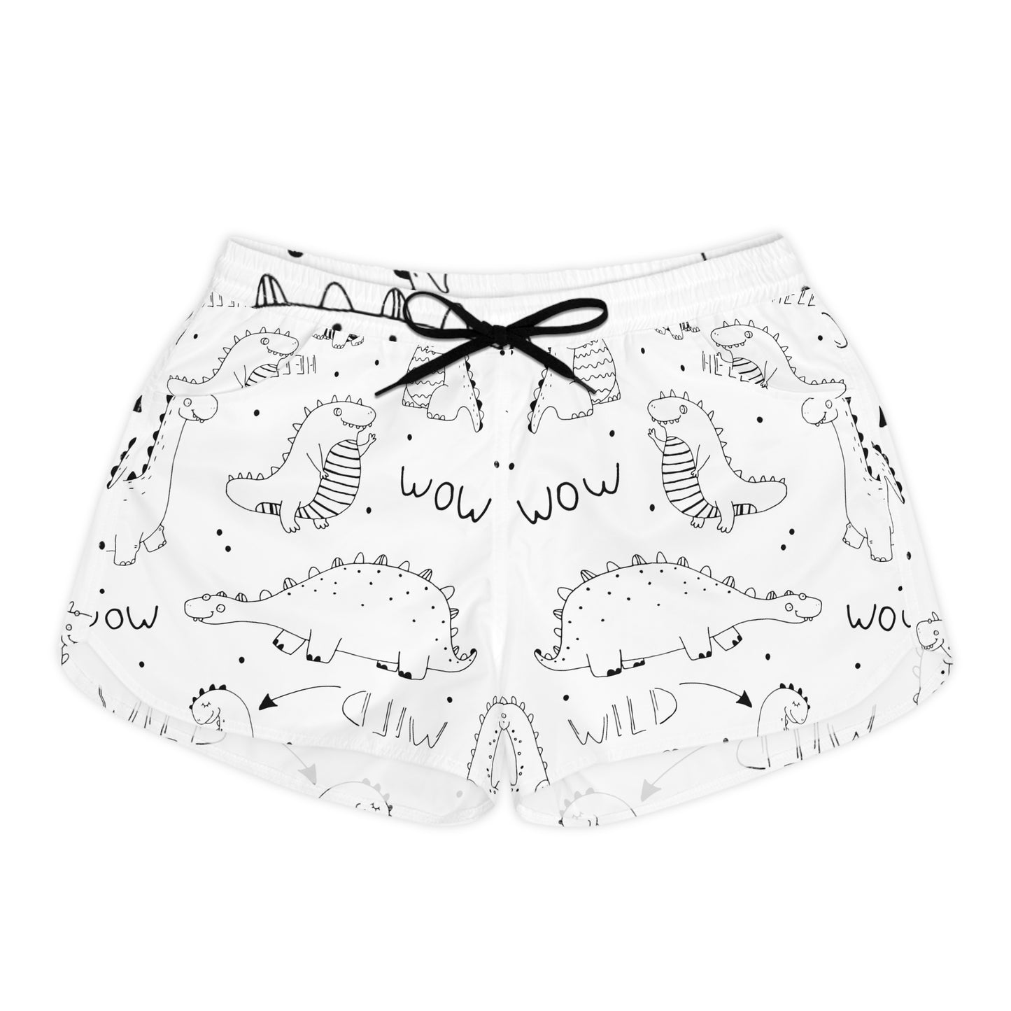 Doodle Dinosours - Inovax Women's Casual Shorts