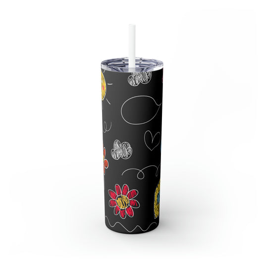 Aire de jeux pour enfants Doodle - Inovax Maars® Skinny Tumbler avec paille 20oz