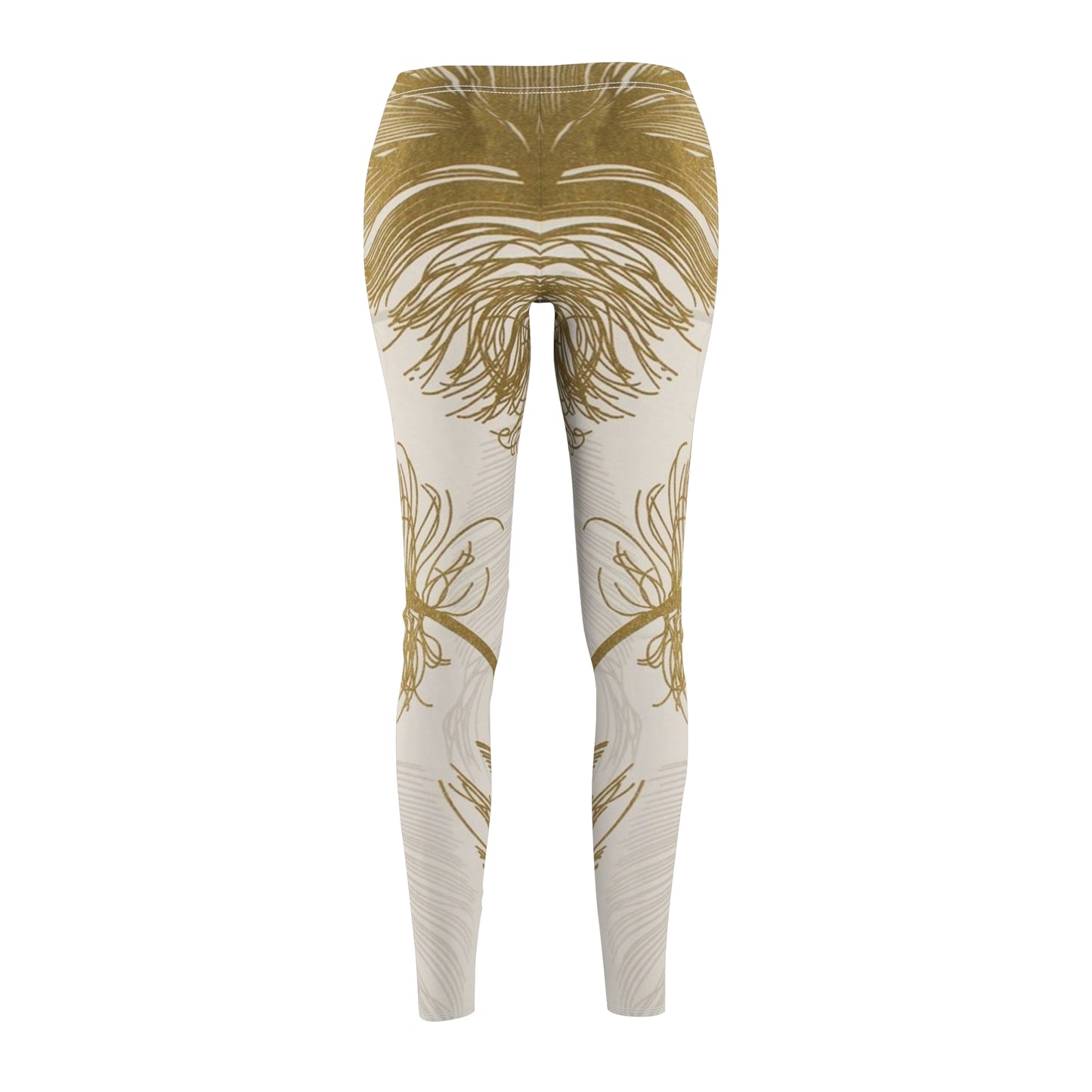 Golden Feathers - Inovax Women's cut & sew Casual Leggings