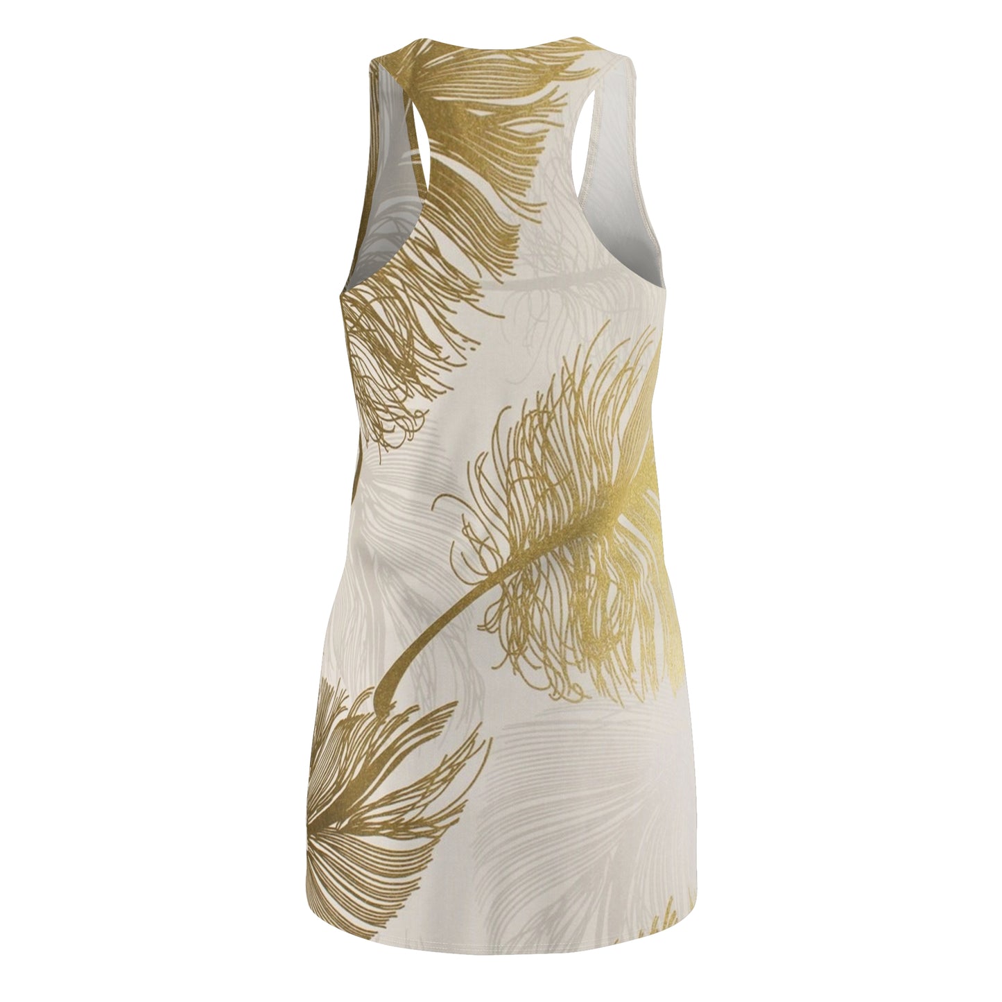 Golden Feathers - Inovax Women's Cut & Sew Racerback Dress