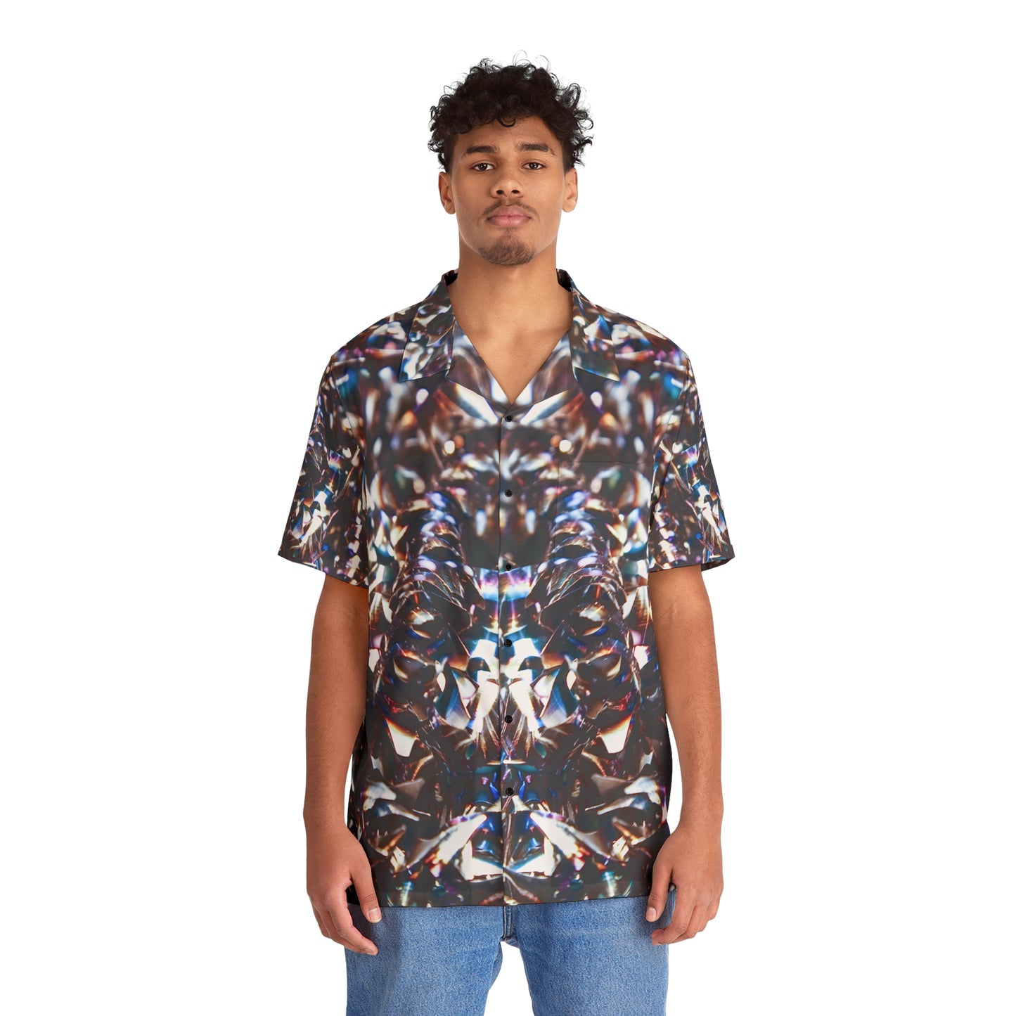 Liquid Metalic - Camisa hawaiana para hombre Inovax