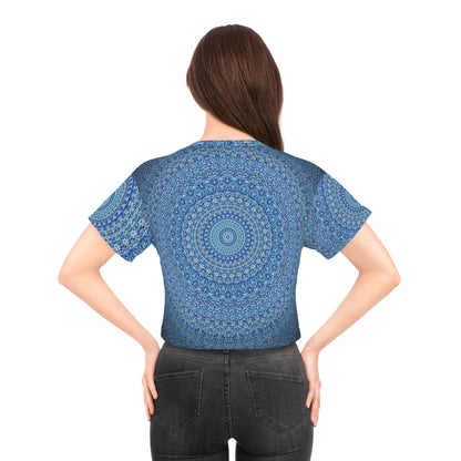 Blue Mandala - Inovax Crop Tee