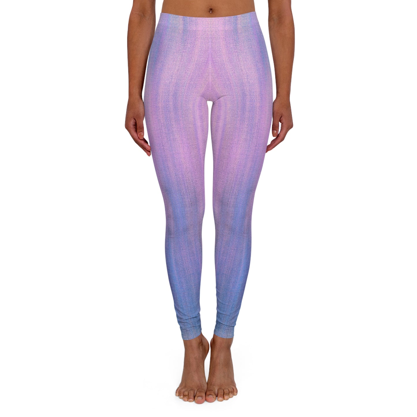 Blue & Purple Metalic - Inovax Women's Spandex Leggings